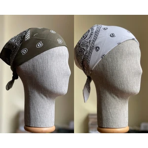 2 Adet %100 Pamuklu Desenli Bandana Klasik Desen Desen Bandana Etnik Desen Bandana