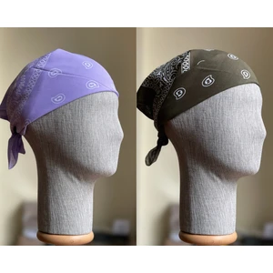 2 Adet %100 Pamuklu Desenli Bandana Klasik Desen Desen Bandana Etnik Desen Bandana