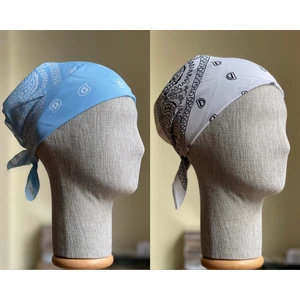 2 Adet %100 Pamuklu Desenli Bandana Klasik Desen Desen Bandana Etnik Desen Bandana