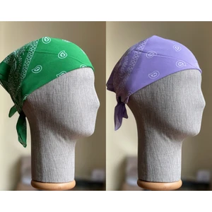 2 Adet %100 Pamuklu Desenli Bandana Klasik Desen Desen Bandana Etnik Desen Bandana