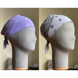 2 Adet %100 Pamuklu Desenli Bandana Klasik Desen Desen Bandana Etnik Desen Bandana