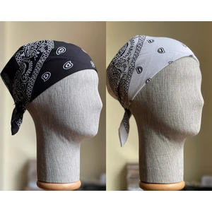 2 Adet %100 Pamuklu Desenli Bandana Klasik Desen Desen Bandana Etnik Desen Bandana
