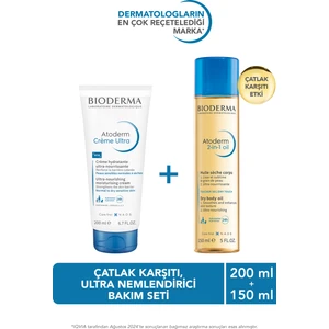 Atoderm Kuru Ciltler Nemlendirici Yüz, Vücut Kremi ve Hamileler İçin Çatlak Önleyici Cilt Bakım Yağı