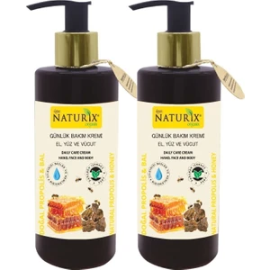 Doğal Propolis & Bal Özlü Nemlendirici El - Yüz - Vücut Bakım Kremi 250 ml x 2 Adet
