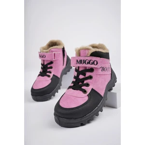 Trudy Garantili Soğuğa Dayanıklı Kürklü Cırtlı ve Bağcıklı Çocuk Bot