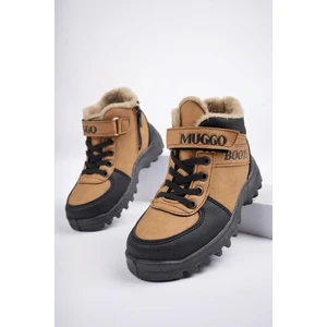 Trudy Garantili Soğuğa Dayanıklı Kürklü Cırtlı ve Bağcıklı Çocuk Bot