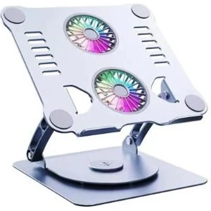 Çift Fanlı Dizüstü Bilgisayar Soğutma Standı Güçlü Soğutma Performanslı Notebook Soğutucu Stand Pro