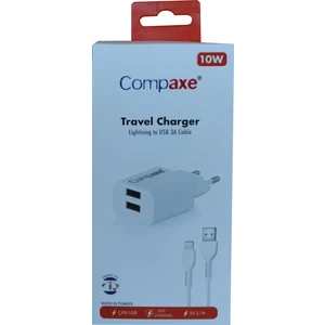 CTA-521DIU 5V 2.1A 10W 2usb 1mt USB 3.0 Ev Şarj Kafa + Lightning Şarj Kablosu