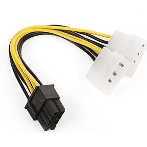 DK-CB-P104 2x Molex 4Pin to 6+2Pin PCI-E Dönüştürücü Kablo
