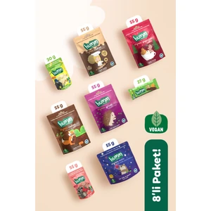 Organik Vegan Tatlı & Tuzlu Atıştırmalık Paketi - 8 Adet (8 Çeşit)