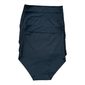 Kadın Külot Ekstra Yüksek Bel Lazer Kesim Esnek Iz Yapmayan 5 Li Paket Polyester Siyah