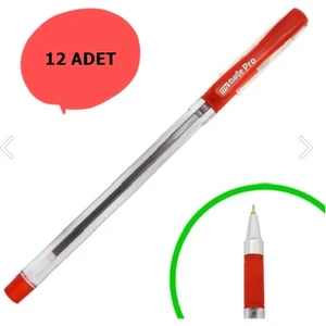 Pro 0.7 mm Jel Iğne Uçlu Tükenmez Kalem Kırmızı 12'li