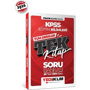 Yediiklim Yayınları 2025 KPSS Eğitim Bilimleri Tüm Dersler Tek Kitap Soru Bankası