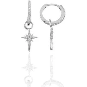 Söğütlü Si̇lver Gümüş Kutup Yıldızı Halka Küpe