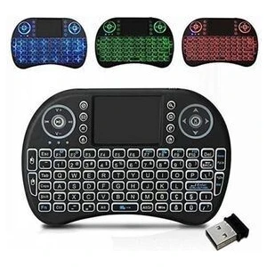 Işıklı Kablosuz Mini Klavye Tv Televizyon Ps3 Dokunmatik Mouse