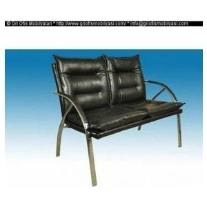 Gri Ofis Slk Bekleme Koltuğu İkili