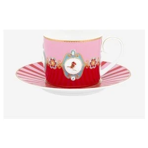 Pip Studio Love Birds Çay Fincanı Kırmızı Pembe 200 ml