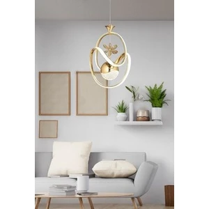 Modern Tekli Sarkıt Power LED Avize Concept Ürün Gold Sarı Ledli Avize BURENZE210