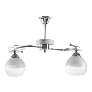 Fer Avize  Karel Modern Krom Camlı 2’li Avize
