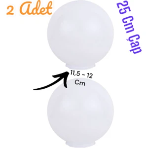 Full Reyon 2 Adet 25'lik Karpuz, Birinci Kalite Pvc Glop, Bahçe Aplikleri Yedek Parçası, 25 cm Çapında Pvc Küre