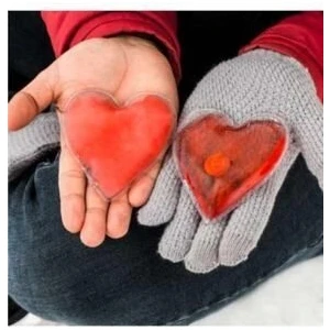 2 Adet Kalp Şeklinde Sihirli Jel El Isıtıcı Dekoratif Hediyelik Kalpli Mini Su Torbası