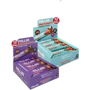 Protein Bar 32g Süper İkili Kutu 24 Adet - Duble Kakaolu x 12 Adet + Fındıklı x 12 Adet (2 Çeşit)