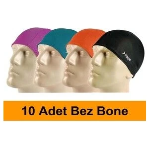 10 Adet Liggo Likralı Yüzücü Bez Bone Havuz Deniz Bonesi Karışık