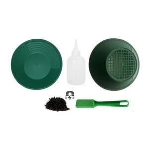 Gold Pan Altın Eleği Tavası Dev Kit - Gold Pan + Gold Pan Süzgeç + Mıknatıslı Çubuk  + Şişe