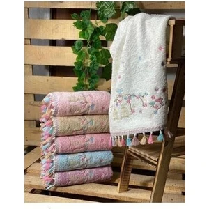 Ayhanhome Pamuklu Flora Kafes Nakışlı Püsküllü 6 Lı 30X50 cm Mutfak Havlu Seti