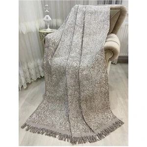 Özlü Home Lüks Pamuklu Koltuk Örtüsü Kahverengi