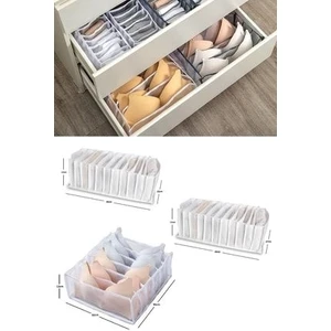 Small / Medium / Sütyen Çekmece Içi Düzenleyici Organizer 3'lü Set