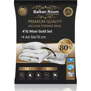 Balkan Room Vakum Hurcu 4’lü Maxi Gold Set Vakumlu Hurç Vakumlu Poşet
