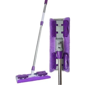 Sihirli Mop İstediğin Bezi Tak Kullan Mandallı Mop Teleskopik Saplı +1 Yedek Bez Hediyeli (Yer Cam Temizliği)