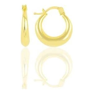 Söğütlü Silver Gümüş Altın Yaldızlı Sade Gümüş Şarnel Küpe