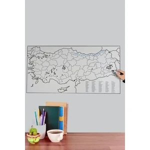 Sihirli Tahta Akıllı Kağıt Türkiye Haritası 110 x 56 cm + Silgili Kalem