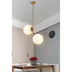 Ömür Avize Fumi Modern Tasarım Kapalı Camlı Ikili Avize