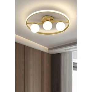 Ömür Avize Rivera Modern Beyaz Globe (Kapalı Camlı) Ledli Avize