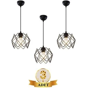MHK Collection 3 Adet Silvano Avize One Salon Mutfak Banyo Yatak Odası Çocuk Odası Antre Sarkıt Avize