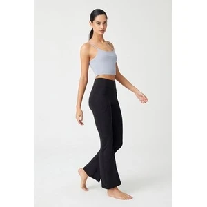 Los Ojos Kadın Siyah Yüksek Bel Toparlayıcı Çift Cepli Ispanyol Paça Tayt Bootcut