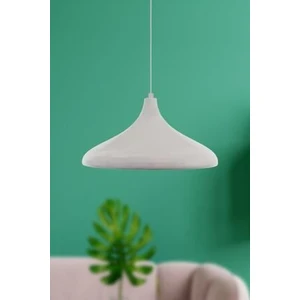 Nil Özel Tasarım Parlak Beyaz Metal Tekli Avize