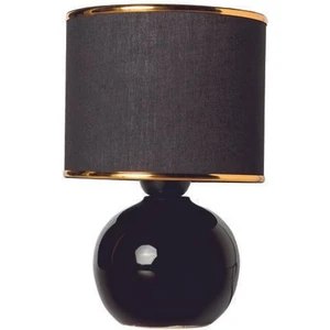 Nisa Luce 12 Lik Top Abajur Küçük Seramik - Siyah Biyeli