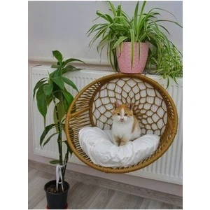 Kalorifer Askılı Kedi Yatağı Metal Aksamlı Yumuşak Kumaş 55x40 cm Konforlu