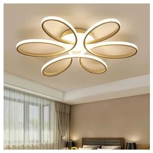 Ömür Avize Ella Modern 6 Lı Ledli Avize 45 CM ÇAP  gold kasa