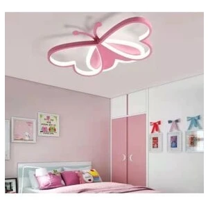 Pembe  pembe Kelebek Çocuk Odası Ledli Avize
