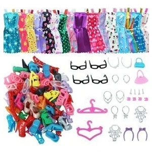 42 Parça Oyuncak Bebek Aksesuarları Frozen-Barbie- Cindy Için Uyumludur