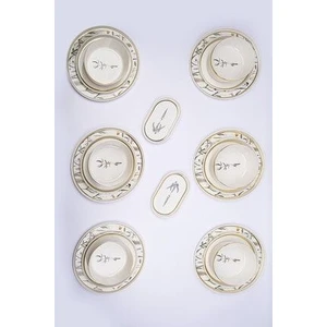 Botanical Yemek Takımı 20 Parça 6 Kişilik Beyaz Porselen Çiçek Desenli