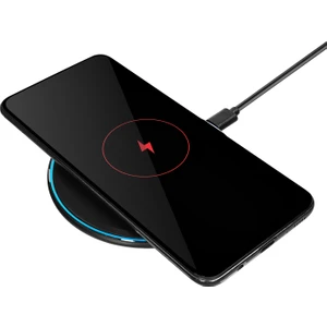 SL-CWF65 Mobil Telefon Uyumlu 15W LED Logo Prm Siyah Kablosuz Şarj Cihazı