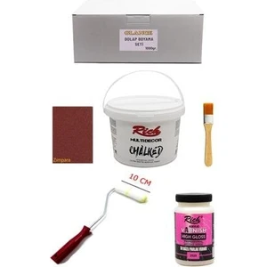 Rich Multi Decor Chalked  Beyaz 1000 gr Dolap Boyama+Mobilya Boyama Seti Hıgh Glos Parlak Vernik