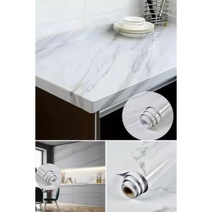60 cm x 300 cm Mermer Desen Mutfak Banyo Dolap Tezgah Üstü Folyo Kaplama