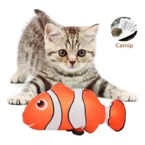 Peluş Kedi Oyuncağı Balık Kedi Nanesi Otlu Çıngıraklı 1 Adet